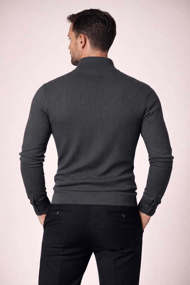 DE SIMO QUARTER ZIP SWEATER