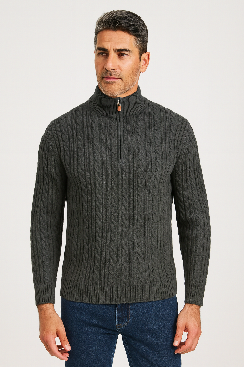 DE KONO QUARTER ZIP SWEATER