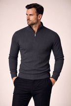 DE SIMO QUARTER ZIP SWEATER
