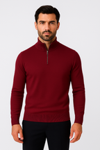 DE SIMO QUARTER ZIP SWEATER