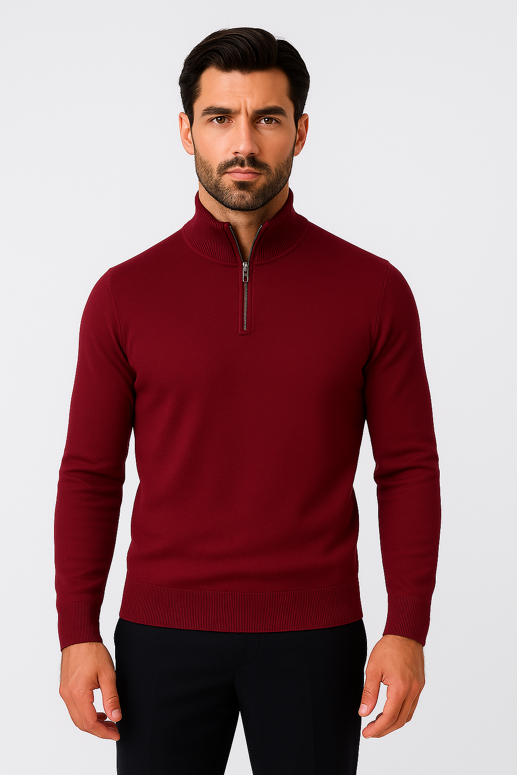 DE SIMO QUARTER ZIP SWEATER