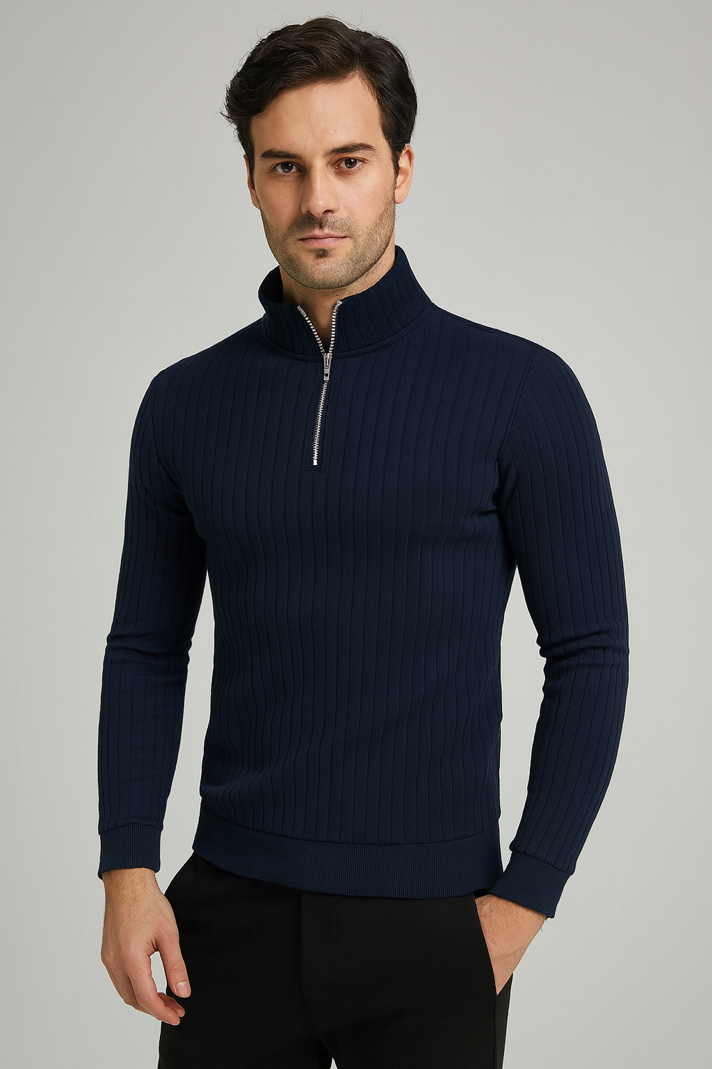 DE SIMO QUARTER ZIP SWEATER